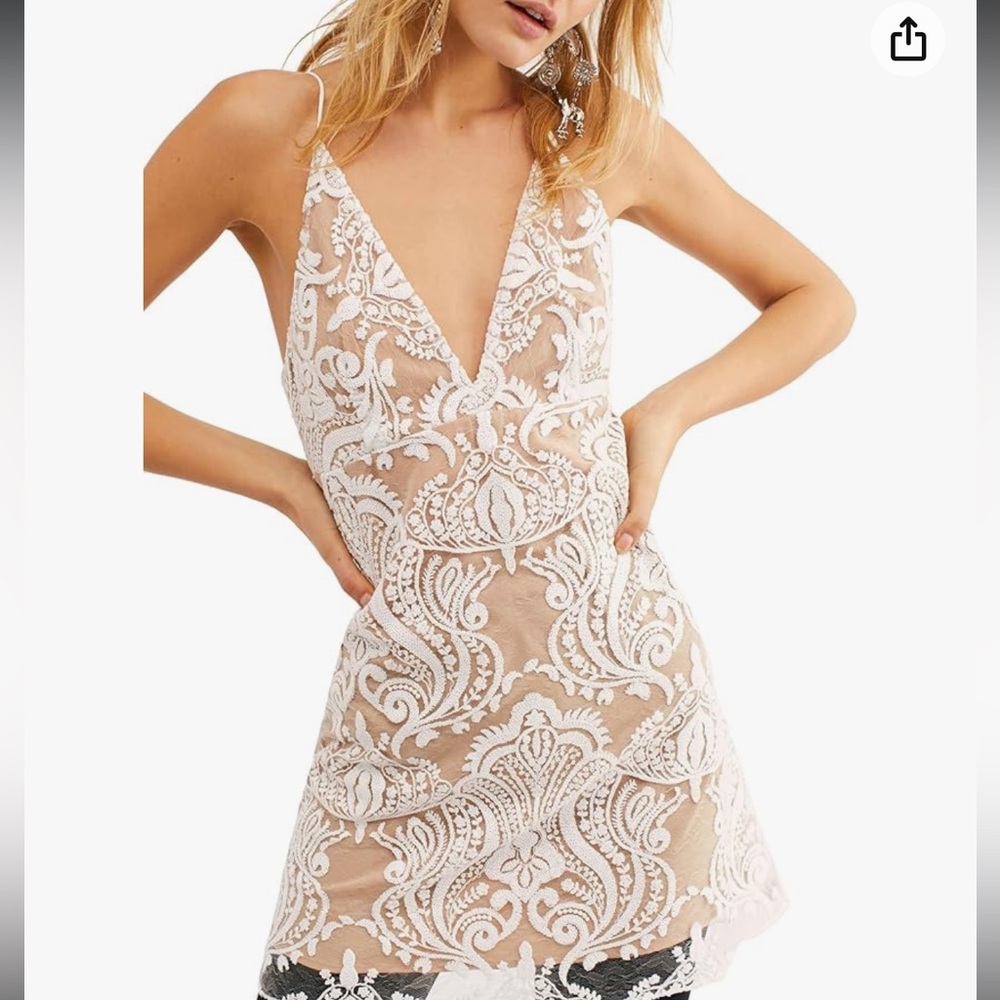 Free People Night Shimmer Mini Dress NEW